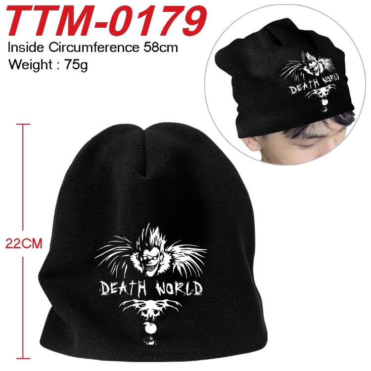 Death note Printed plush cotton hat with a hat circumference of 58cm (adult size) TTM-0179