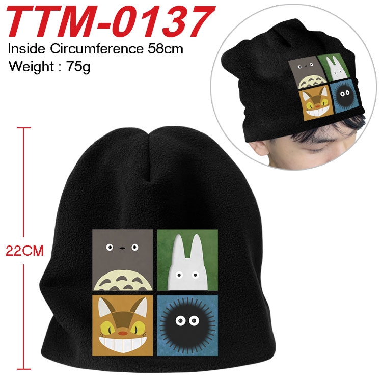 TOTORO Printed plush cotton hat with a hat circumference of 58cm (adult size) TTM-0137