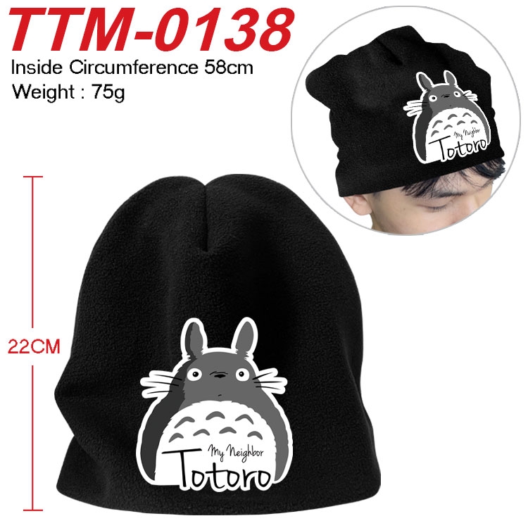 TOTORO Printed plush cotton hat with a hat circumference of 58cm (adult size) TTM-0138
