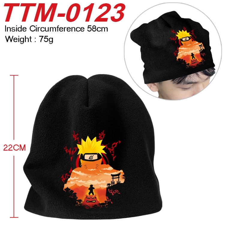 Naruto Printed plush cotton hat with a hat circumference of 58cm (adult size) TTM-0123
