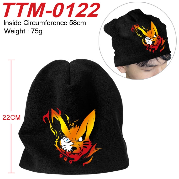Naruto Printed plush cotton hat with a hat circumference of 58cm (adult size) TTM-0122