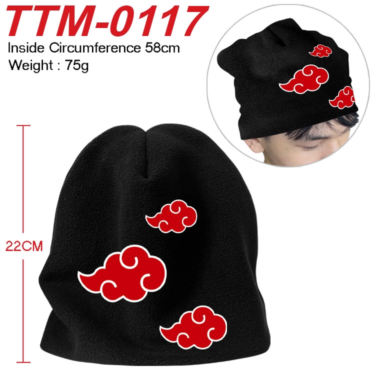 Naruto Printed plush cotton hat with a hat circumference of 58cm (adult size) TTM-0117