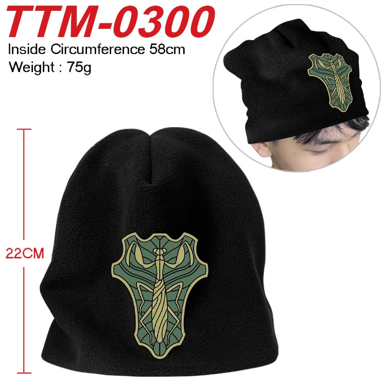 Black Clover Printed plush cotton hat with a hat circumference of 58cm (adult size)  TTM-0300