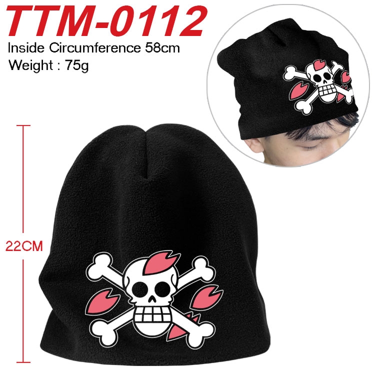 One Piece Printed plush cotton hat with a hat circumference of 58cm (adult size) TTM-0112