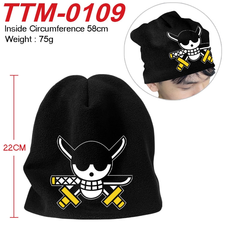 One Piece Printed plush cotton hat with a hat circumference of 58cm (adult size)  TTM-0109