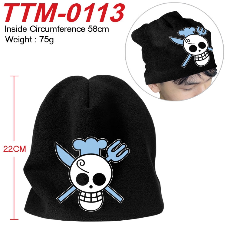 One Piece Printed plush cotton hat with a hat circumference of 58cm (adult size)  TTM-0113