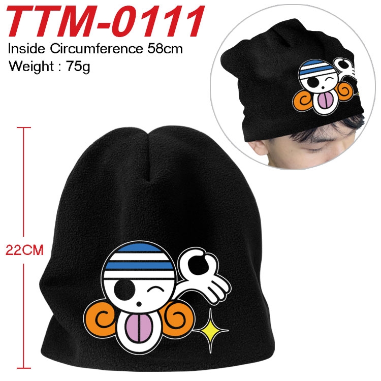 One Piece Printed plush cotton hat with a hat circumference of 58cm (adult size) TTM-0111