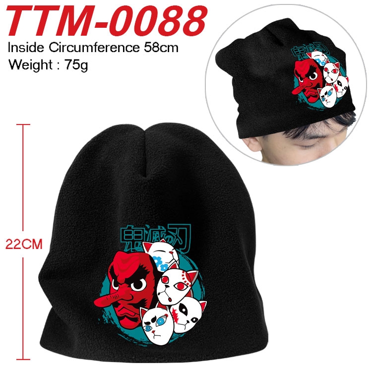 Demon Slayer Kimets Printed plush cotton hat with a hat circumference of 58cm (adult size) TTM-0088