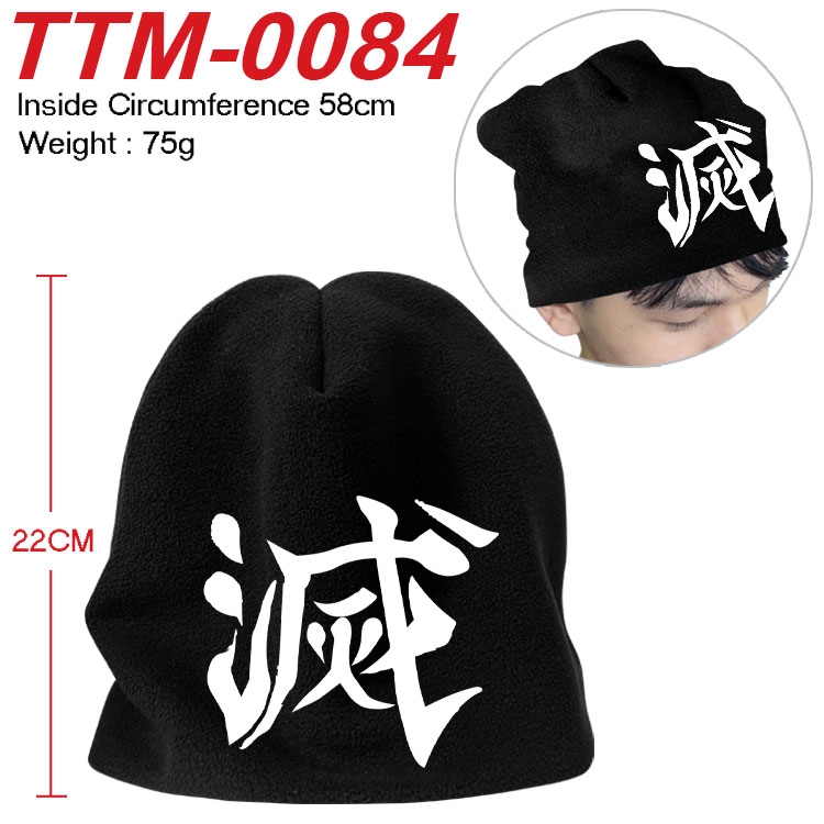 Demon Slayer Kimets Printed plush cotton hat with a hat circumference of 58cm (adult size) TTM-0084