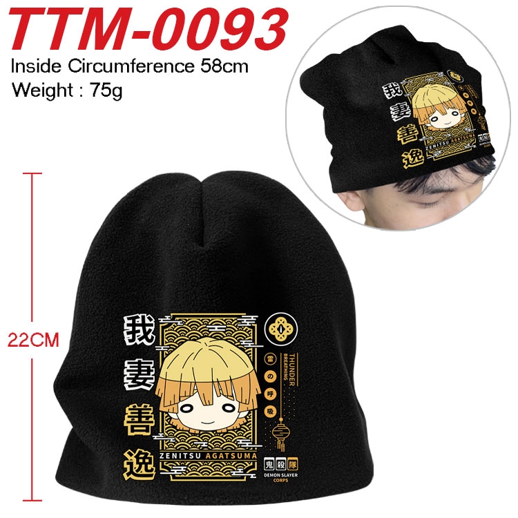 Demon Slayer Kimets Printed plush cotton hat with a hat circumference of 58cm (adult size) TTM-0093