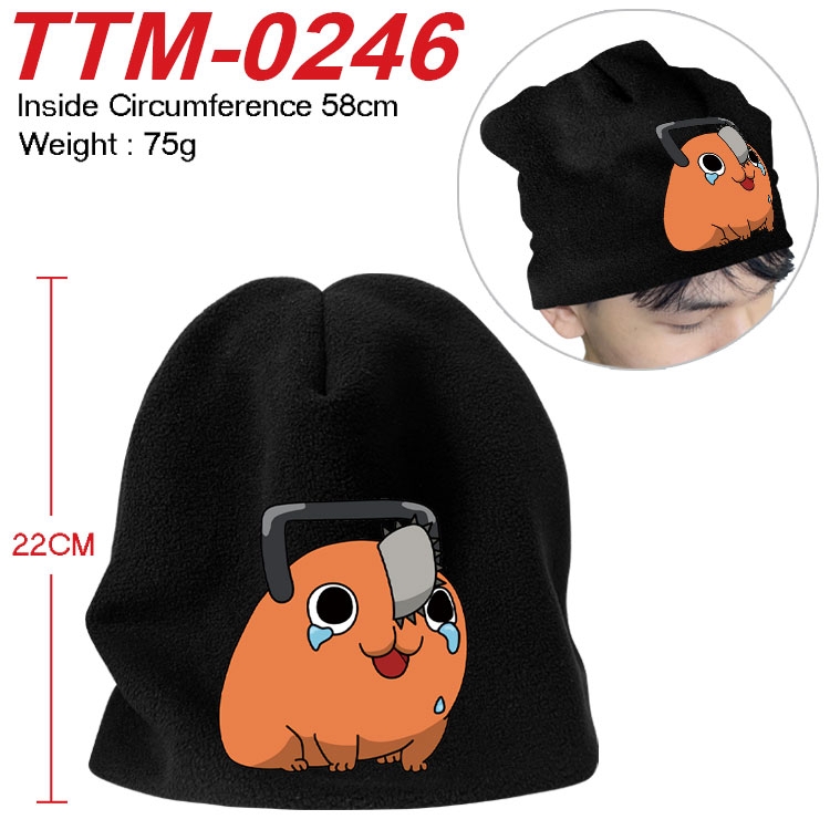 Chainsaw man Printed plush cotton hat with a hat circumference of 58cm (adult size)  TTM-0246