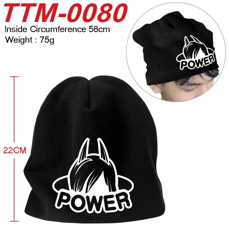 Chainsaw man Printed plush cotton hat with a hat circumference of 58cm (adult size) TTM-0080