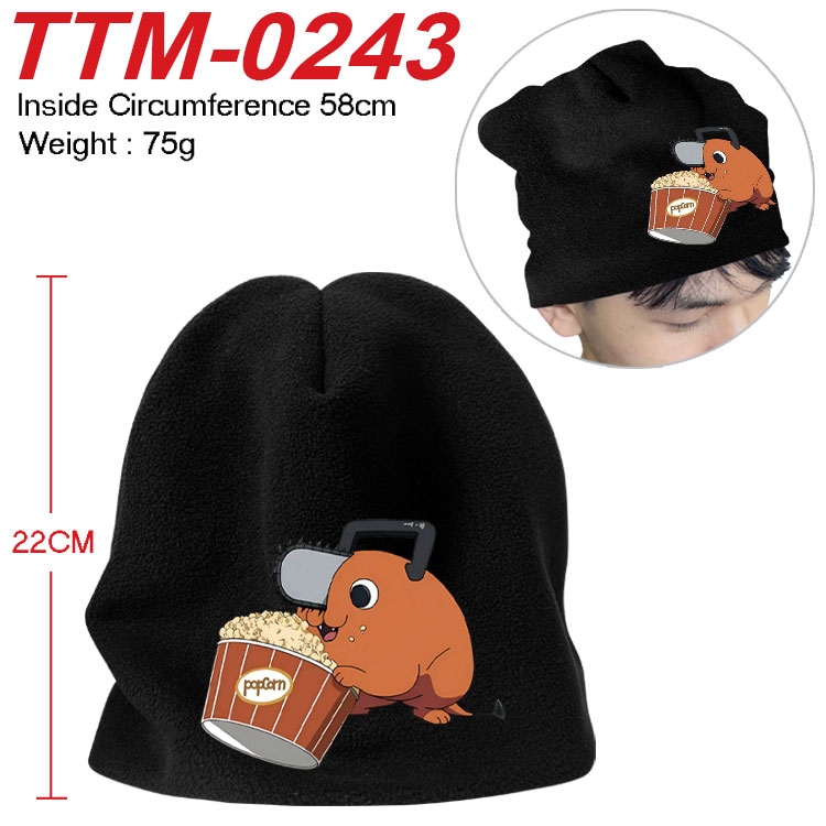 Chainsaw man Printed plush cotton hat with a hat circumference of 58cm (adult size) TTM-0243