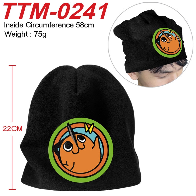 Chainsaw man Printed plush cotton hat with a hat circumference of 58cm (adult size) TTM-0241