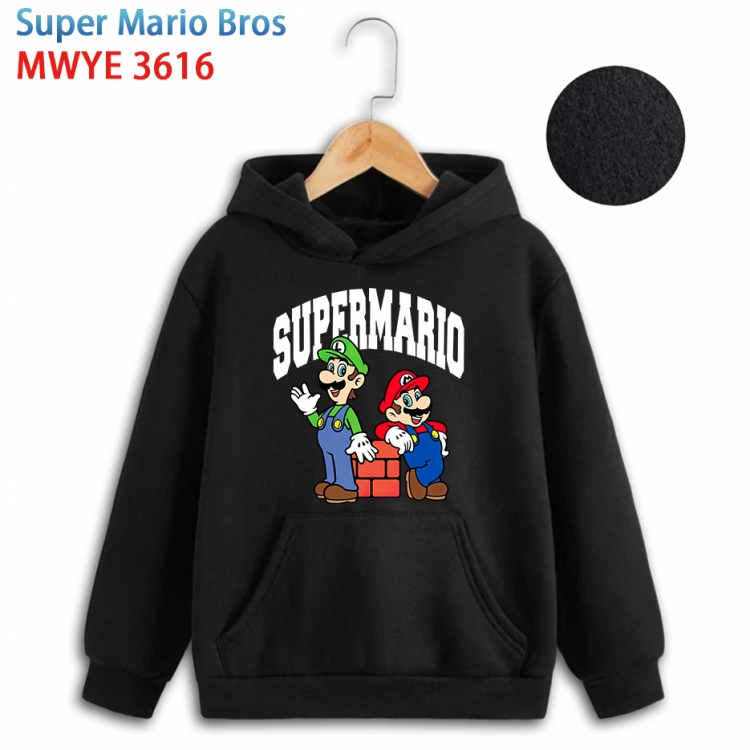 Super Mario Anime surrounding childrens pure cotton patch pocket hoodie 80 90 100 110 120 130 140 for children WYE-3616