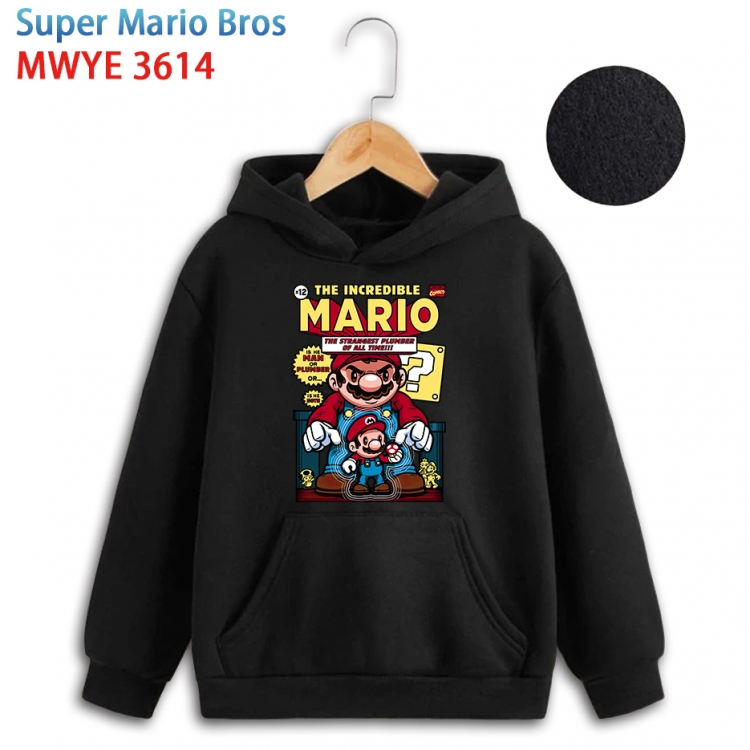 Super Mario Anime surrounding childrens pure cotton patch pocket hoodie 80 90 100 110 120 130 140 for children WYE-3614