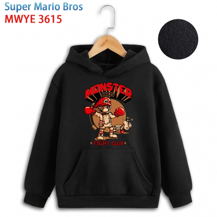 Super Mario Anime surrounding childrens pure cotton patch pocket hoodie 80 90 100 110 120 130 140 for children WYE-3615