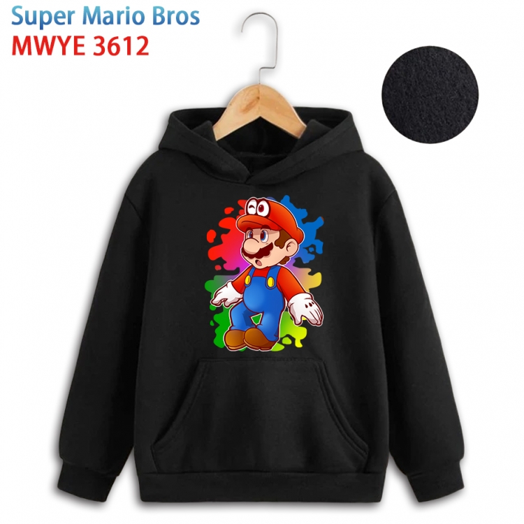 Super Mario Anime surrounding childrens pure cotton patch pocket hoodie 80 90 100 110 120 130 140 for children WYE-3612