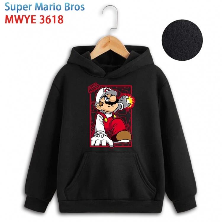 Super Mario Anime surrounding childrens pure cotton patch pocket hoodie 80 90 100 110 120 130 140 for children WYE-3618