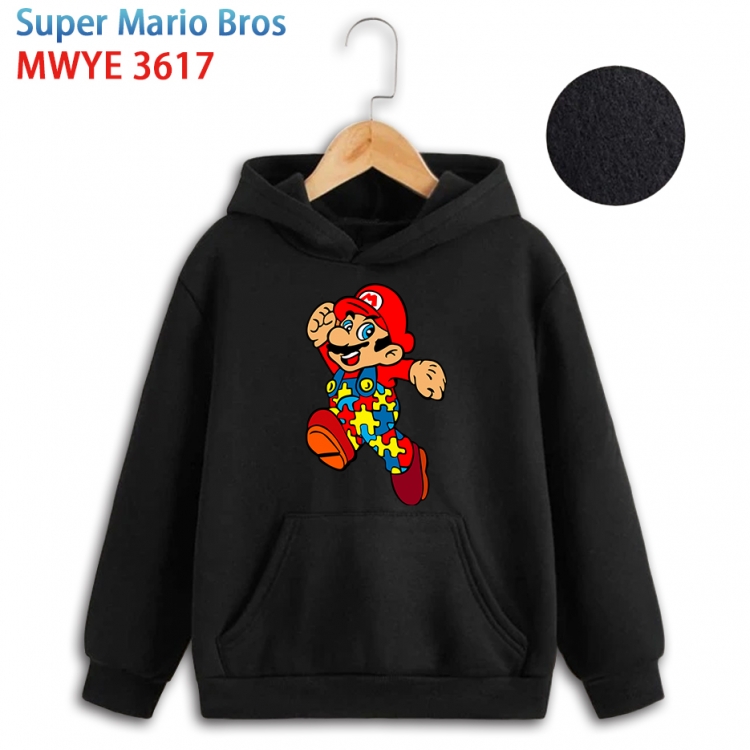 Super Mario Anime surrounding childrens pure cotton patch pocket hoodie 80 90 100 110 120 130 140 for children WYE-3617