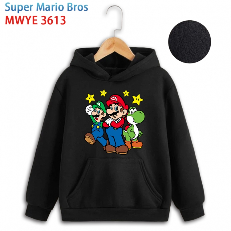 Super Mario Anime surrounding childrens pure cotton patch pocket hoodie 80 90 100 110 120 130 140 for children WYE-3613