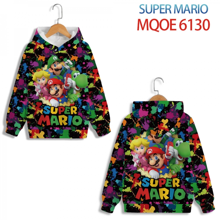 Super Mario Anime Surrounding Childrens Full Color Patch Pocket Hoodie 80 90 100 110 120 130 140 for children MQOE 6130