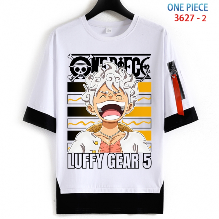 One Piece Cotton Crew Neck Fake Two-Piece Short Sleeve T-Shirt from S to 4XL HM-3627-2