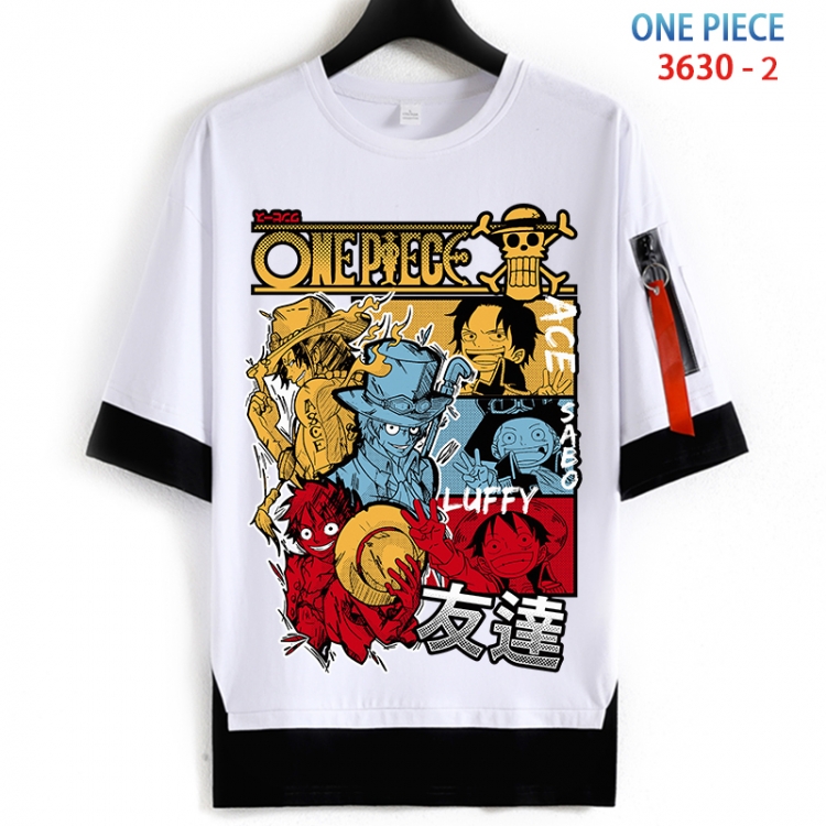 One Piece Cotton Crew Neck Fake Two-Piece Short Sleeve T-Shirt from S to 4XL  HM-3630-2