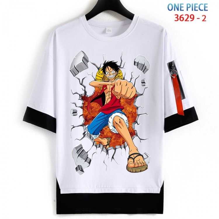 One Piece Cotton Crew Neck Fake Two-Piece Short Sleeve T-Shirt from S to 4XL  HM-3629-2