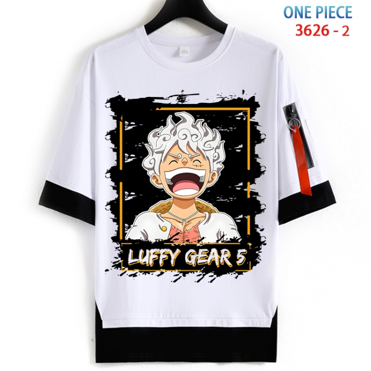 One Piece Cotton Crew Neck Fake Two-Piece Short Sleeve T-Shirt from S to 4XL HM-3626-2