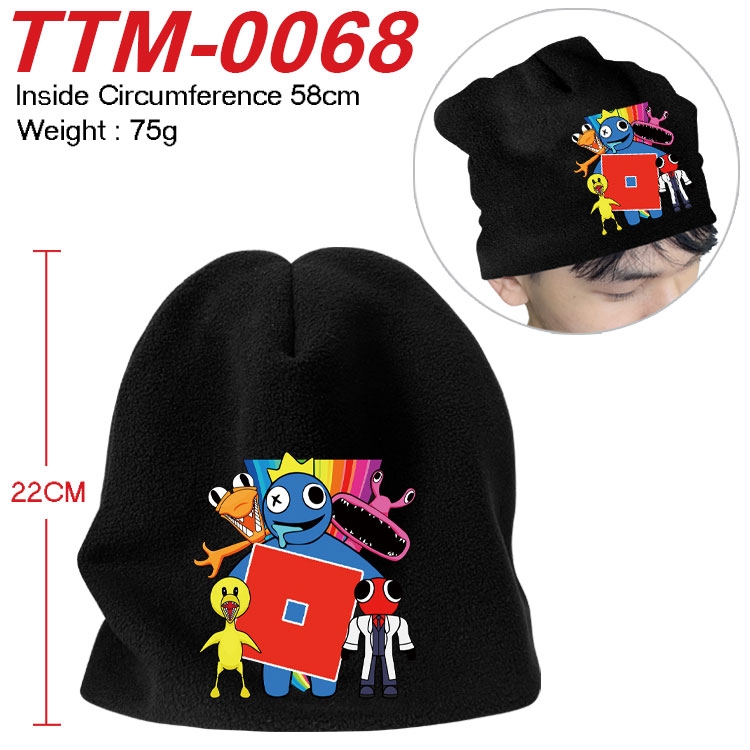 Rainbow Friend Printed plush cotton hat with a hat circumference of 58cm (adult size) TTM-0068
