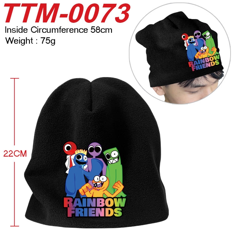Rainbow Friend Printed plush cotton hat with a hat circumference of 58cm (adult size)  TTM-0073