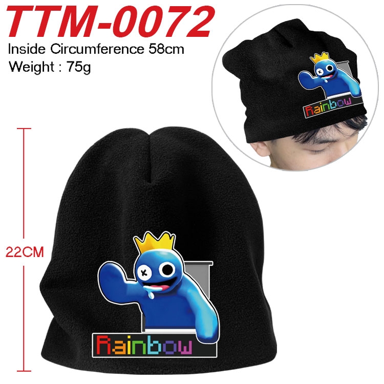 Rainbow Friend Printed plush cotton hat with a hat circumference of 58cm (adult size)  TTM-0072