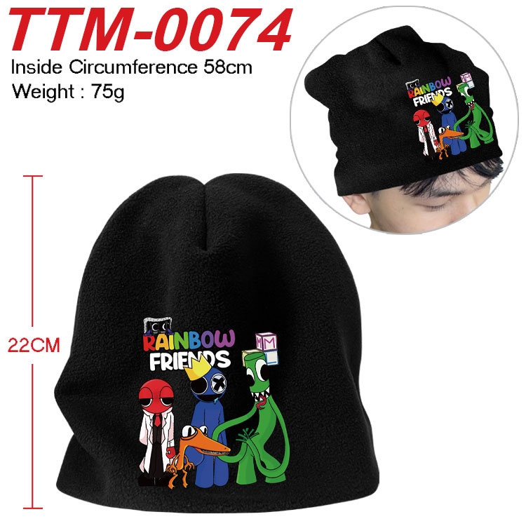 Rainbow Friend Printed plush cotton hat with a hat circumference of 58cm (adult size) TTM-0074
