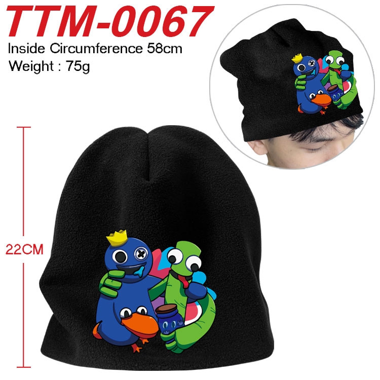 Rainbow Friend Printed plush cotton hat with a hat circumference of 58cm (adult size) TTM-0067