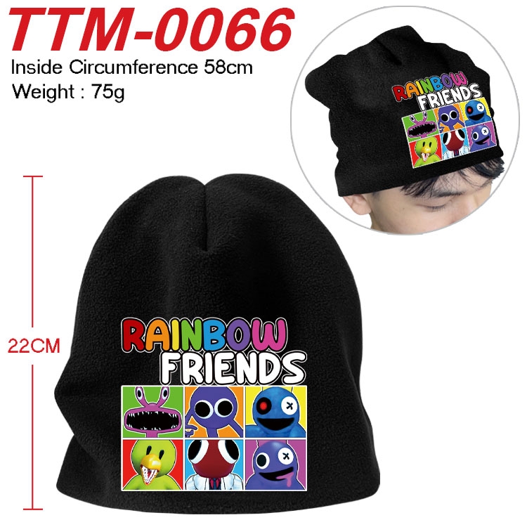 Rainbow Friend Printed plush cotton hat with a hat circumference of 58cm (adult size) TTM-0066