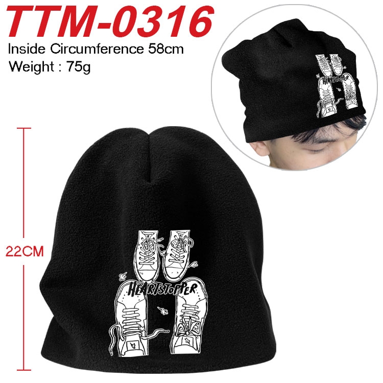 HEARTSTOPPER Printed plush cotton hat with a hat circumference of 58cm (adult size)  TTM-0316