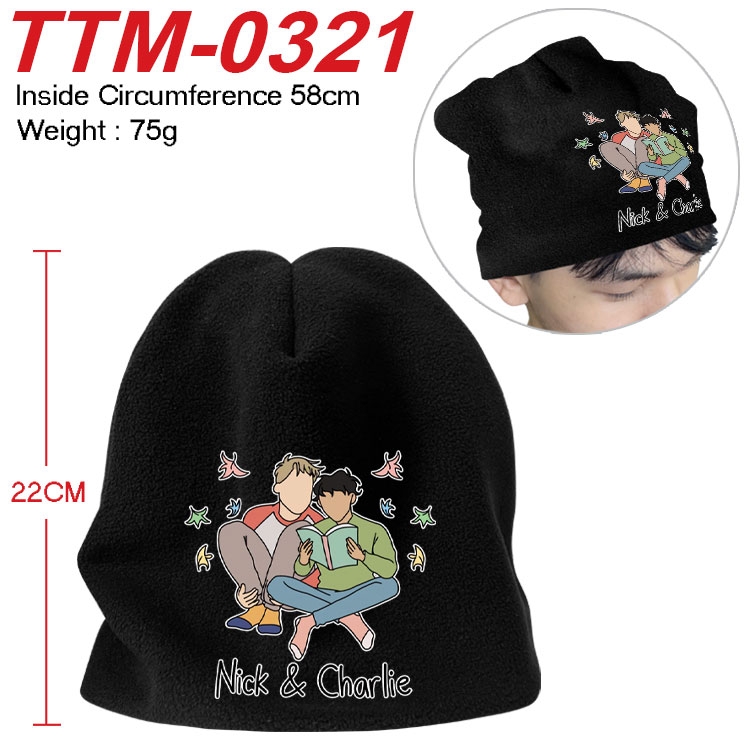 HEARTSTOPPER Printed plush cotton hat with a hat circumference of 58cm (adult size) TTM-0321