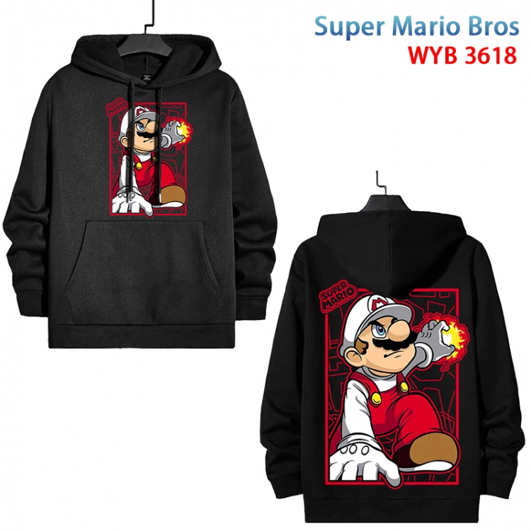 Super Mario Anime peripheral pure cotton patch pocket sweater from XS to 4XL  WYB-3618-3