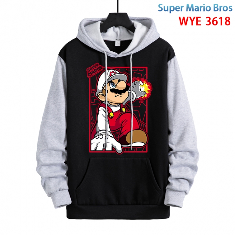 Super Mario Anime peripheral pure cotton patch pocket sweater from XS to 4XL  WYE-3618