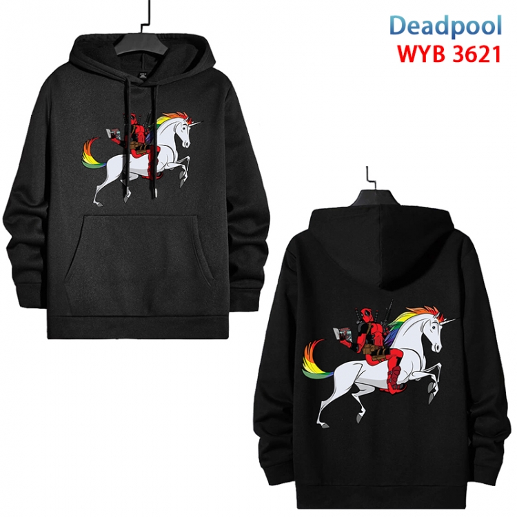 Deadpool  Anime peripheral pure cotton patch pocket sweater from XS to 4XL WYB-3621-3