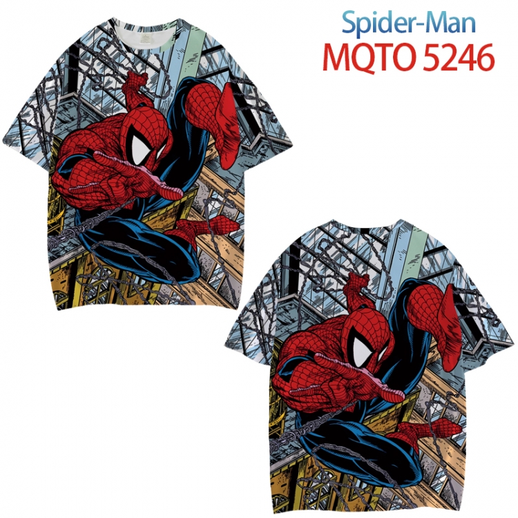 Spiderman  Full color printed short sleeve T-shirt from XXS to 4XL MQTO 5246