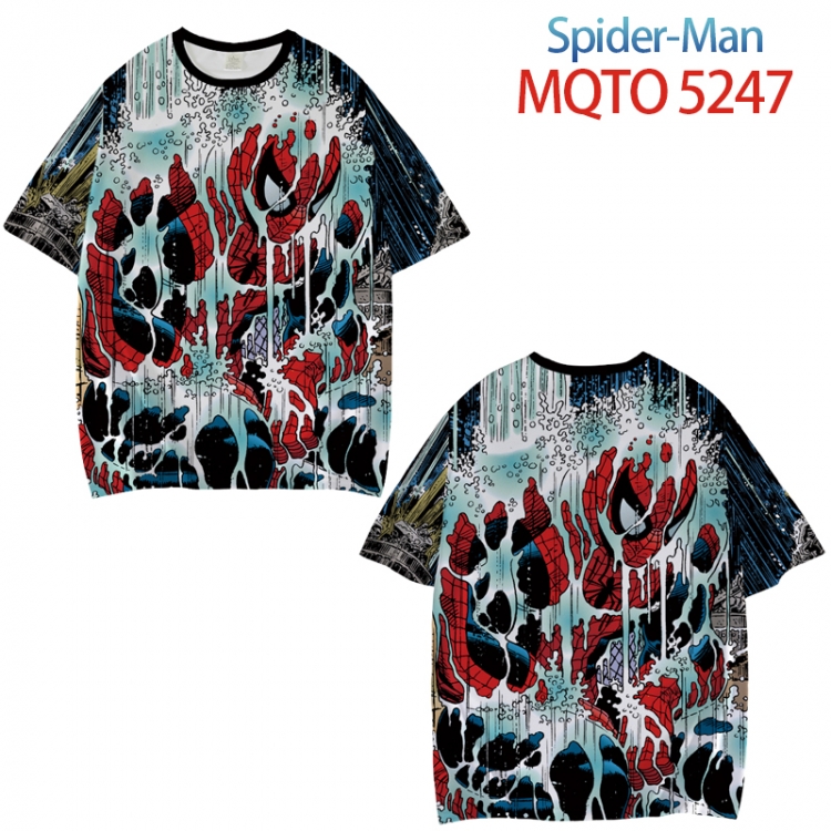 Spiderman  Full color printed short sleeve T-shirt from XXS to 4XL MQTO 5247