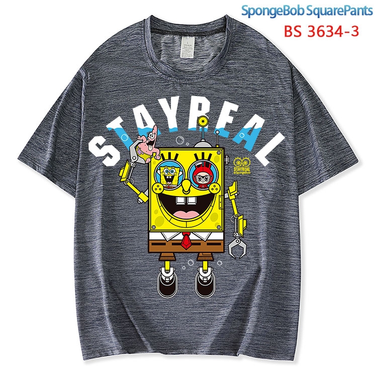 SpongeBob  ice silk cotton loose and comfortable T-shirt from XS to 5XL BS-3634-3