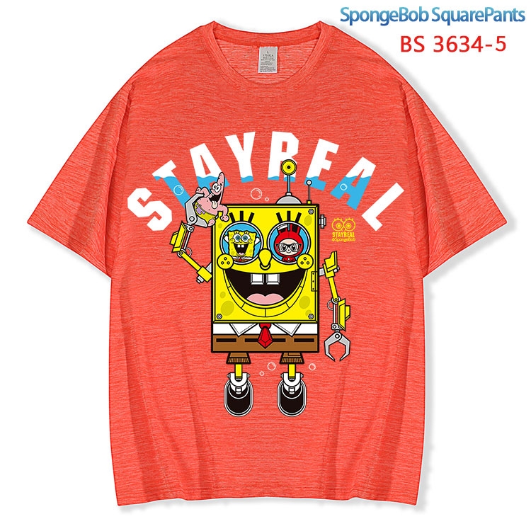 SpongeBob  ice silk cotton loose and comfortable T-shirt from XS to 5XL BS-3634-5