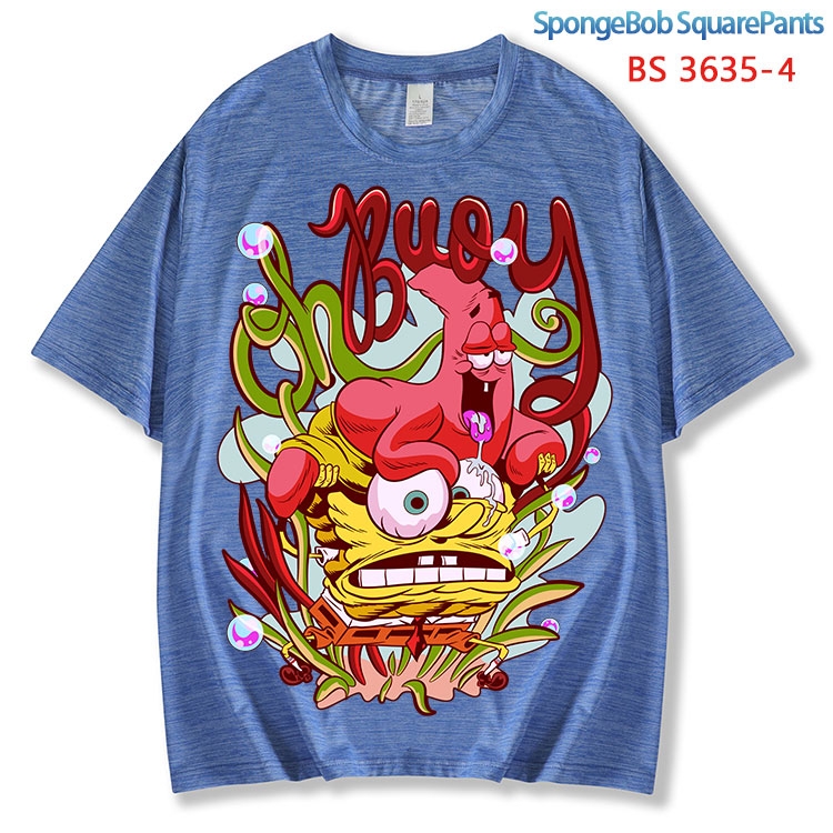SpongeBob  ice silk cotton loose and comfortable T-shirt from XS to 5XL  BS-3635-4