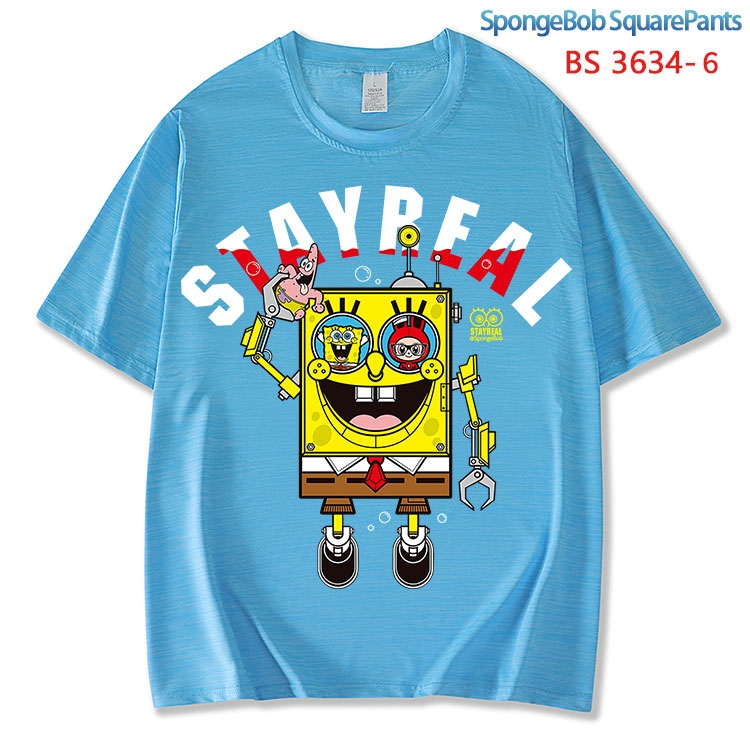 SpongeBob  ice silk cotton loose and comfortable T-shirt from XS to 5XL BS-3634-6