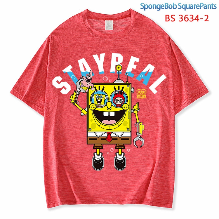 SpongeBob  ice silk cotton loose and comfortable T-shirt from XS to 5XL  BS-3634-2
