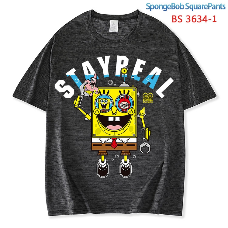 SpongeBob  ice silk cotton loose and comfortable T-shirt from XS to 5XL BS-3634-1