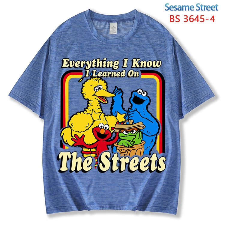 Sesame street  ice silk cotton loose and comfortable T-shirt from XS to 5XL BS-3645-4